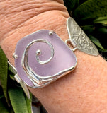 luscious lavender sea glass swirl cuff