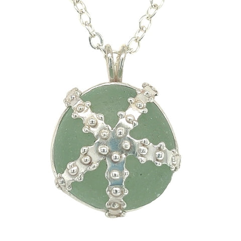 starfish seafoam sea glass necklace - tossed & found jewelry