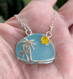 sunny day in Hawaii sea glass necklace