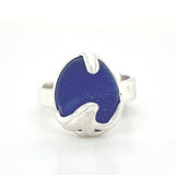 ocean wave genuine sea glass rings (various colors + sizes)
