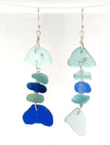 whimsical fish sea glass earrings (mulitple variations)