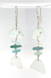 whimsical fish sea glass earrings (mulitple variations)