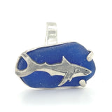 shark genuine sea glass ring