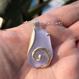 neodymium sea glass swirl necklace