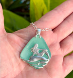 mermaid sea glass necklace