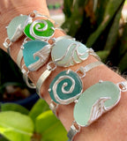 turquoise sea glass swirl bracelet