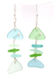 whimsical fish sea glass earrings (mulitple variations)