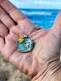 sunny day in Hawaii sea glass necklace