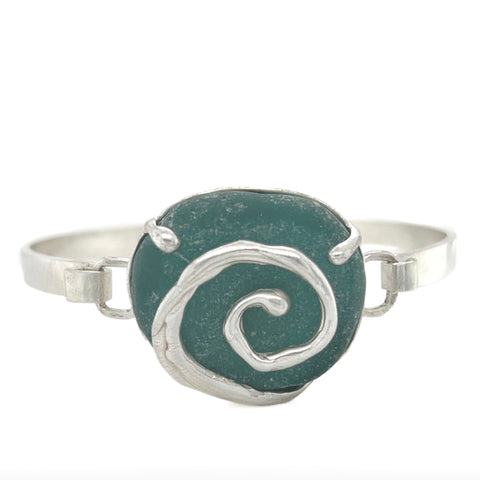 turquoise sea glass swirl bracelet