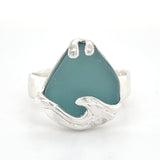 ocean wave genuine sea glass rings (various colors + sizes)