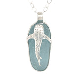 whale shark sea glass necklace