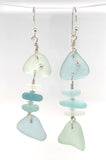 whimsical fish sea glass earrings (mulitple variations)