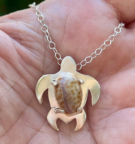 turtle cowrie shell necklace