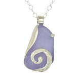 neodymium sea glass swirl necklace