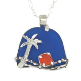 Hawaiian sunset sea glass necklace