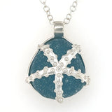 starfish aqua sea glass necklace