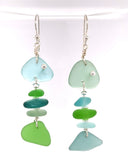whimsical fish sea glass earrings (mulitple variations)