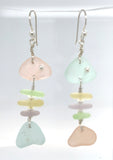 whimsical fish sea glass earrings (mulitple variations)