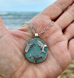 shark sea glass necklace