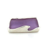 neodymium genuine sea glass wave ring