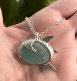 whale shark sea glass necklace