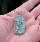 whale shark sea glass necklace