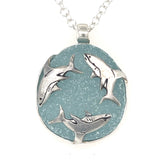 shark sea glass necklace