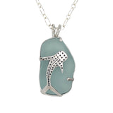 whale shark sea glass necklace