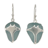 manta ray sea glass earrings