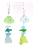 whimsical fish sea glass earrings (mulitple variations)