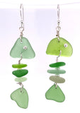 whimsical fish sea glass earrings (mulitple variations)