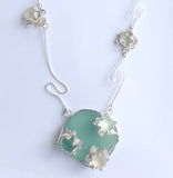 lily sea glass necklace