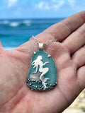 mermaid sea glass necklace