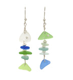 whimsical fish sea glass earrings (mulitple variations)