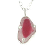 pink dream sea glass necklace