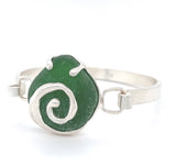 green sea glass ocean swirl bracelet