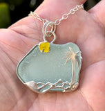 sunny day sea glass necklace