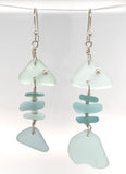 whimsical fish sea glass earrings (mulitple variations)