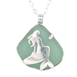 mermaid sea glass necklace