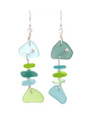 whimsical fish sea glass earrings (mulitple variations)
