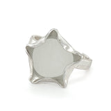 white floral genuine sea glass ring - tossed & found jewelry