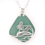 mermaid sea glass necklace