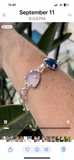 half rainbow sea glass bracelet