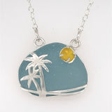 sunny day in Hawaii sea glass necklace