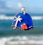 Hawaiian sunset sea glass necklace