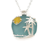 sunny day in Hawaii sea glass necklace