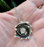 eternal wave white sea glass necklace