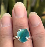 ocean blues genuine Seaham sea glass ring - tossed & found jewelry