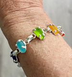 rainbow sea glass bracelet