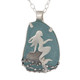 mermaid sea glass necklace